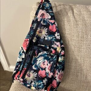 Vera Bradley ReActive Sling Backpack Bag in Watermelon Floral Garden Picnic